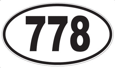 778 - Oval Sticker
