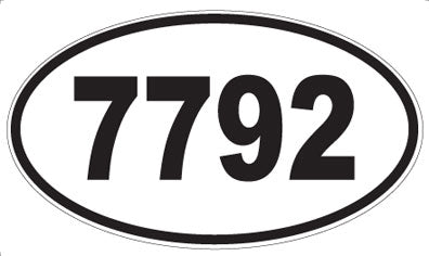7792 - Oval Sticker