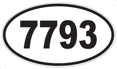 7793 - Oval Sticker