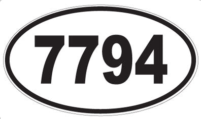 7794 - Oval Sticker