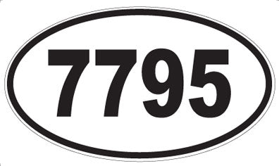 7795 - Oval Sticker