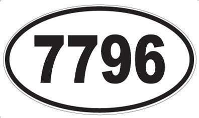7796 - Oval Sticker