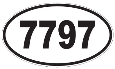 7797 - Oval Sticker