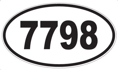 7798 - Oval Sticker