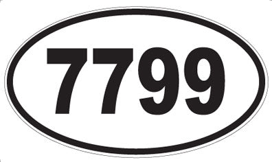 7799 - Oval Sticker