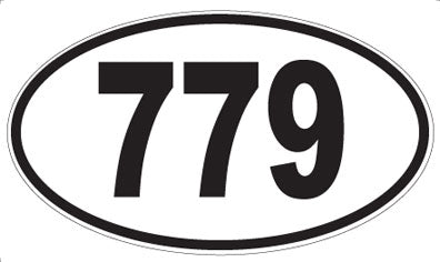 779 - Oval Sticker