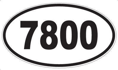 7800 - Oval Sticker