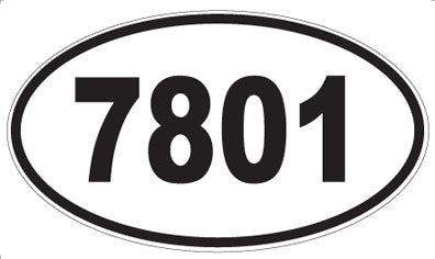 7801 - Oval Sticker