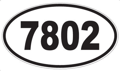 7802 - Oval Sticker