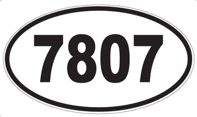 7807 - Oval Sticker