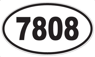 7808 - Oval Sticker