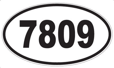 7809 - Oval Sticker