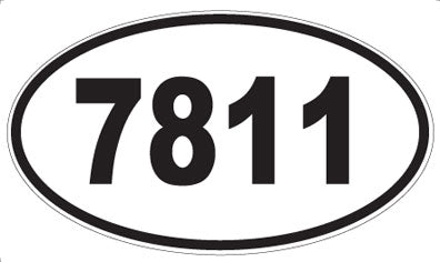 7811 - Oval Sticker