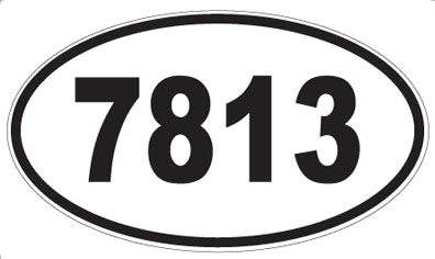 7813 - Oval Sticker