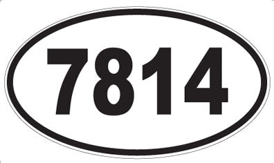 7814 - Oval Sticker