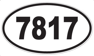 7817 - Oval Sticker