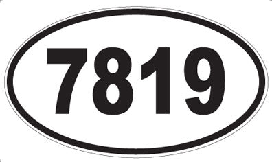 7819 - Oval Sticker