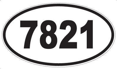 7821 - Oval Sticker