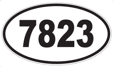 7823 - Oval Sticker
