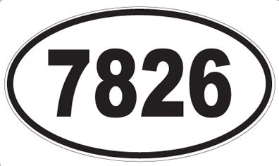 7826 - Oval Sticker