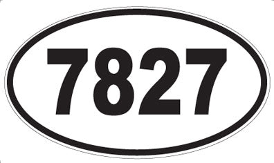 7827 - Oval Sticker