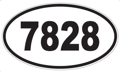 7828 - Oval Sticker