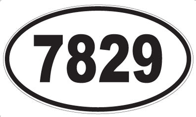 7829 - Oval Sticker