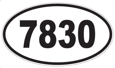 7830 - Oval Sticker