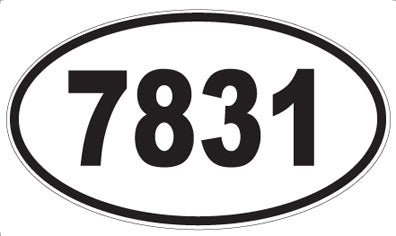7831 - Oval Sticker