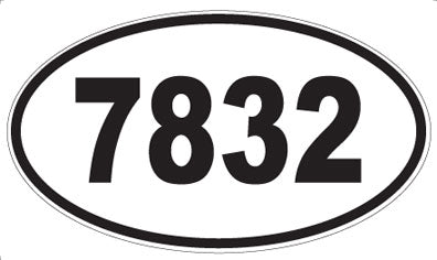7832 - Oval Sticker
