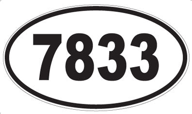 7833 - Oval Sticker