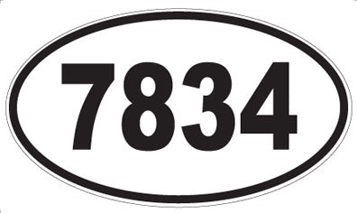 7834 - Oval Sticker