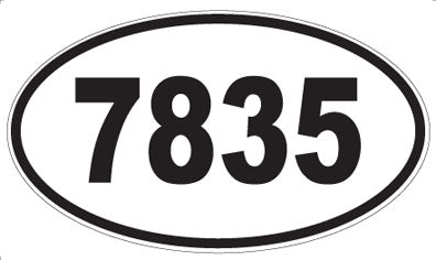 7835 - Oval Sticker
