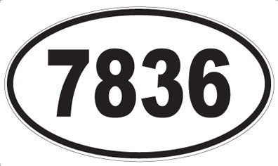 7836 - Oval Sticker
