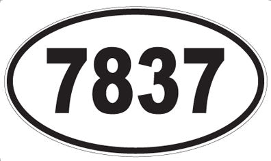 7837 - Oval Sticker