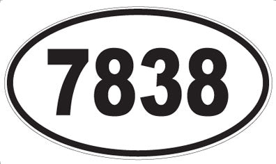 7838 - Oval Sticker