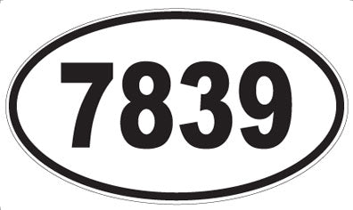 7839 - Oval Sticker