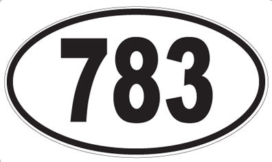 783 - Oval Sticker