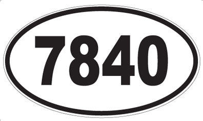 7840 - Oval Sticker