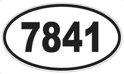 7841 - Oval Sticker