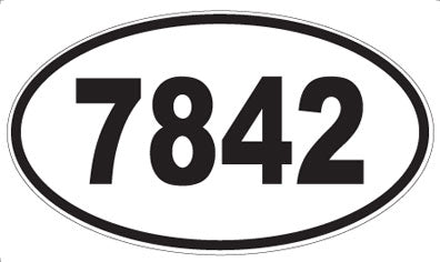 7842 - Oval Sticker