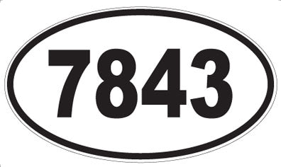 7843 - Oval Sticker