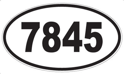 7845 - Oval Sticker
