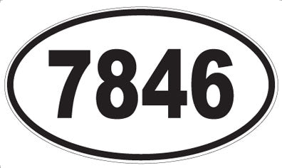 7846 - Oval Sticker