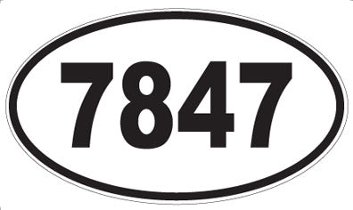 7847 - Oval Sticker