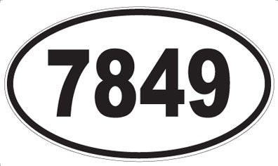 7849 - Oval Sticker