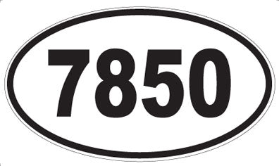 7850 - Oval Sticker