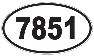 7851 - Oval Sticker