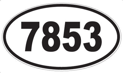 7853 - Oval Sticker