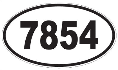 7854 - Oval Sticker